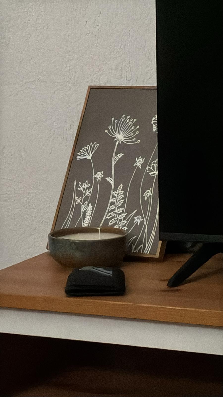 cuadro con flores azules